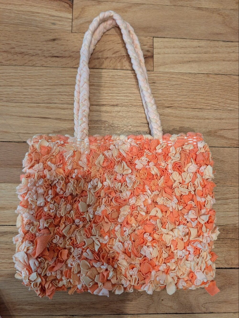 Recycled Fabric Woven Textured Tote Bag - Fair Trade Handmade In India